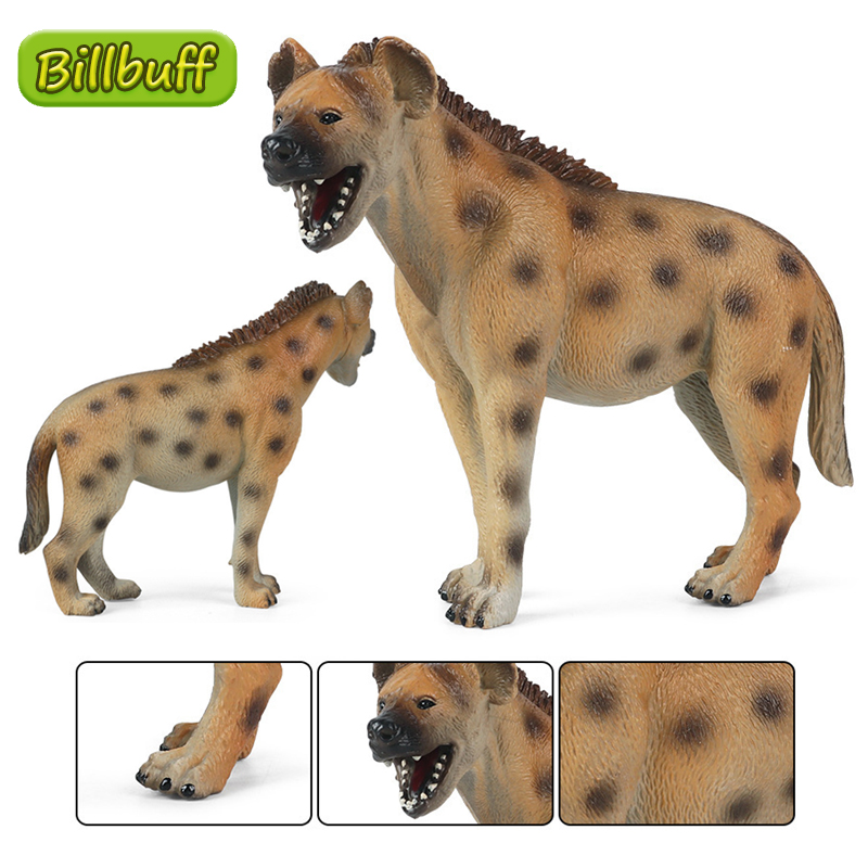 Kids Education Material - 11cm シミュレーション野生動物世界動物園 ABS ハイエナモデル フィギュア アクションコレクション
