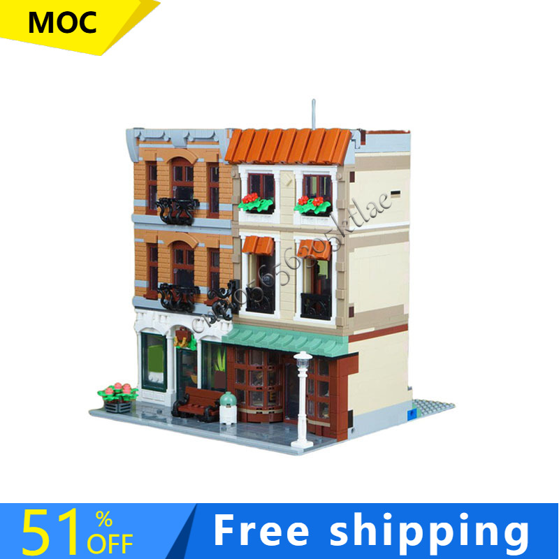 ホット2703ピースMOC中世豪華アンティークショップモジュ - Kids Education Store のレビューと価格