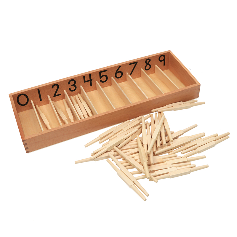 モンテッソーリ数学教材木製スピンドルボックス子供のためのカウ - Kids Education Tools のレビューと価格