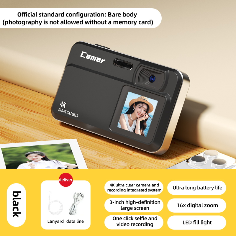 4Kデジタルカメラ 16倍ズームカメラ HD 50MP 3イ - Kids Education News のレビューと価格