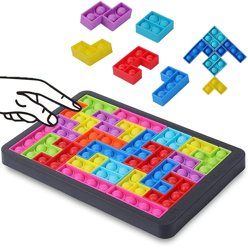 27ピースのテトリスパズルシリコン製弾性フィンガーバウンスお - Kids Education Material のレビューと価格
