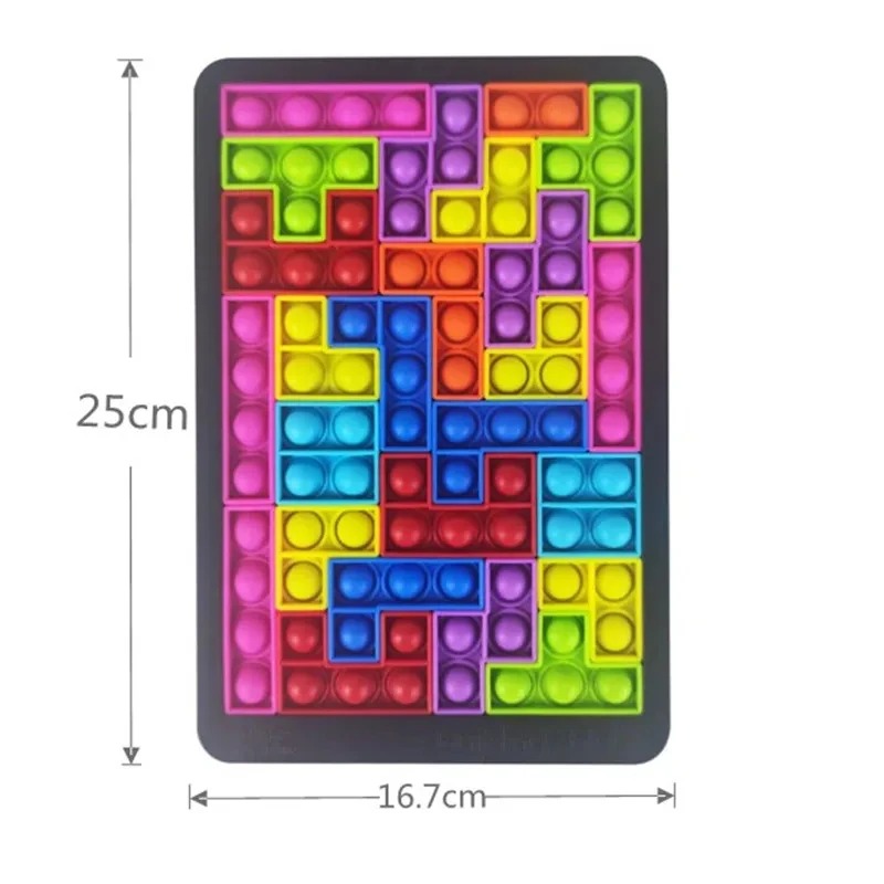 27ピースのテトリスパズルシリコン製弾性フィンガーバウンスお - Kids Education Material のレビューと価格