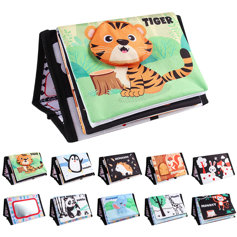 面白い黒と白のベビー布ブック早期教育モンテッソーリおもちゃ子 - Kids Education Material のレビューと価格
