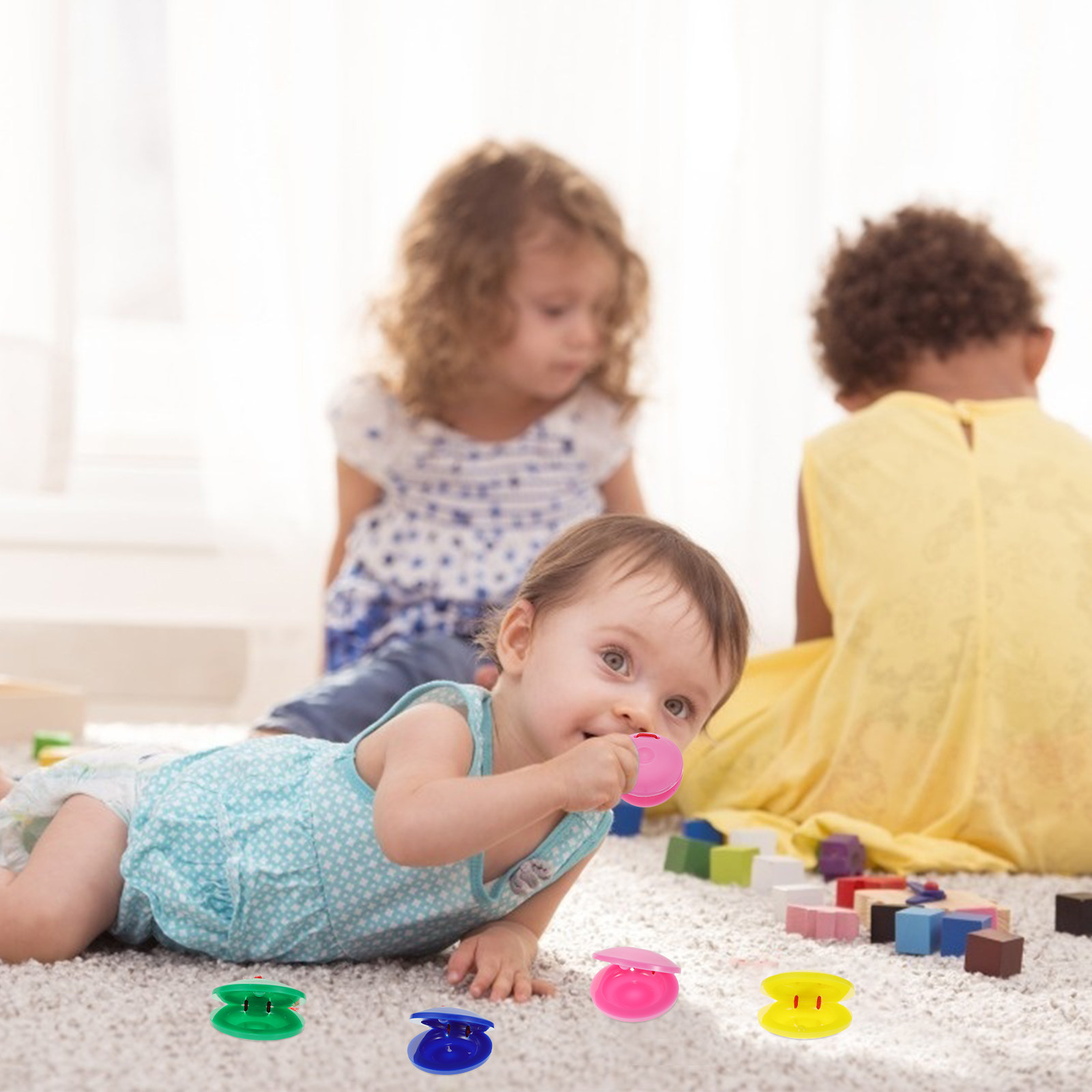 8個入り、創造性を育む子供向けカスタネット、指で叩いて演奏す - Kids Education Help のレビューと価格