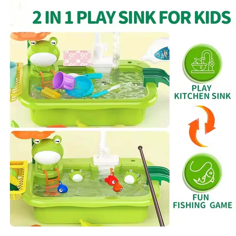 子供用キッチンおもちゃ 電動ウォータープレイ 水遊び 洗面台 - Kids Education Help のレビューと価格