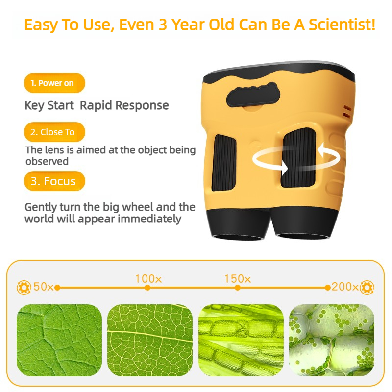 4K 顕微鏡カメラ 1000X ハンドヘルドデジタル子供用ポ - Kids Education News のレビューと価格