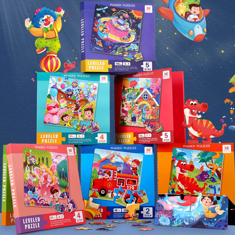 子供用磁気木製パズル漫画柄ビジーブックジグソーパズルゲーム子 - Kids Education Material のレビューと価格
