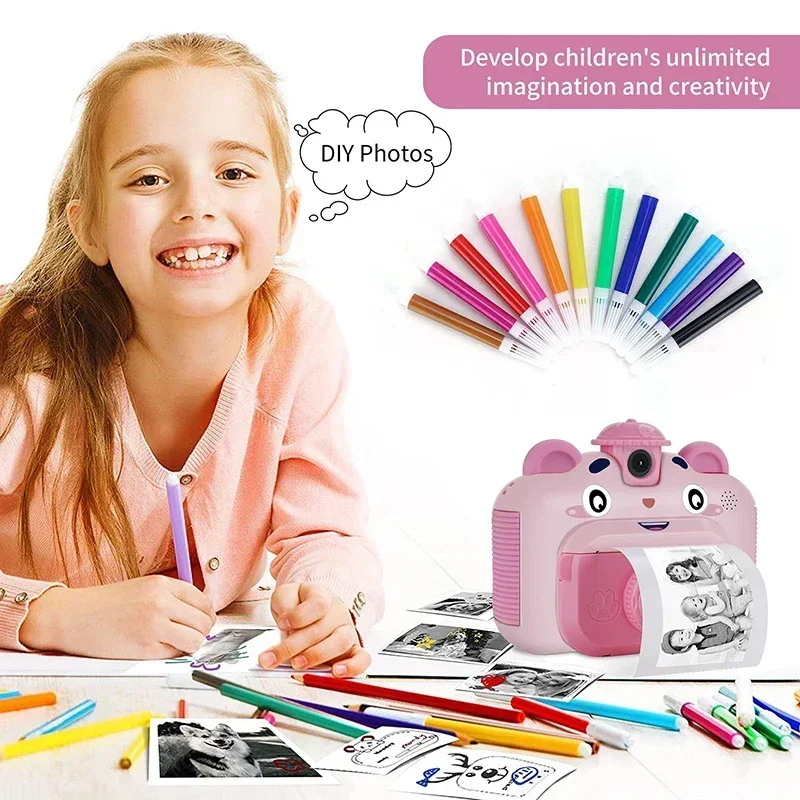 新しいインスタントプリントカメラ、感熱紙対応キッズプリンター - Kids Education News のレビューと価格