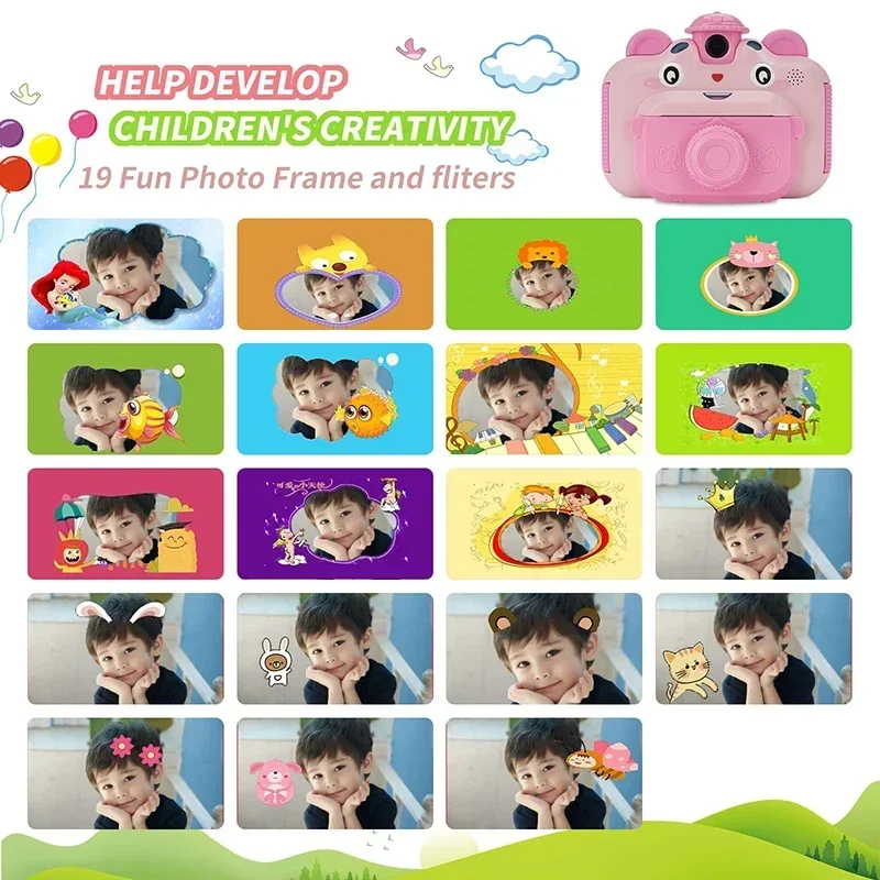 新しいインスタントプリントカメラ、感熱紙対応キッズプリンター - Kids Education News のレビューと価格