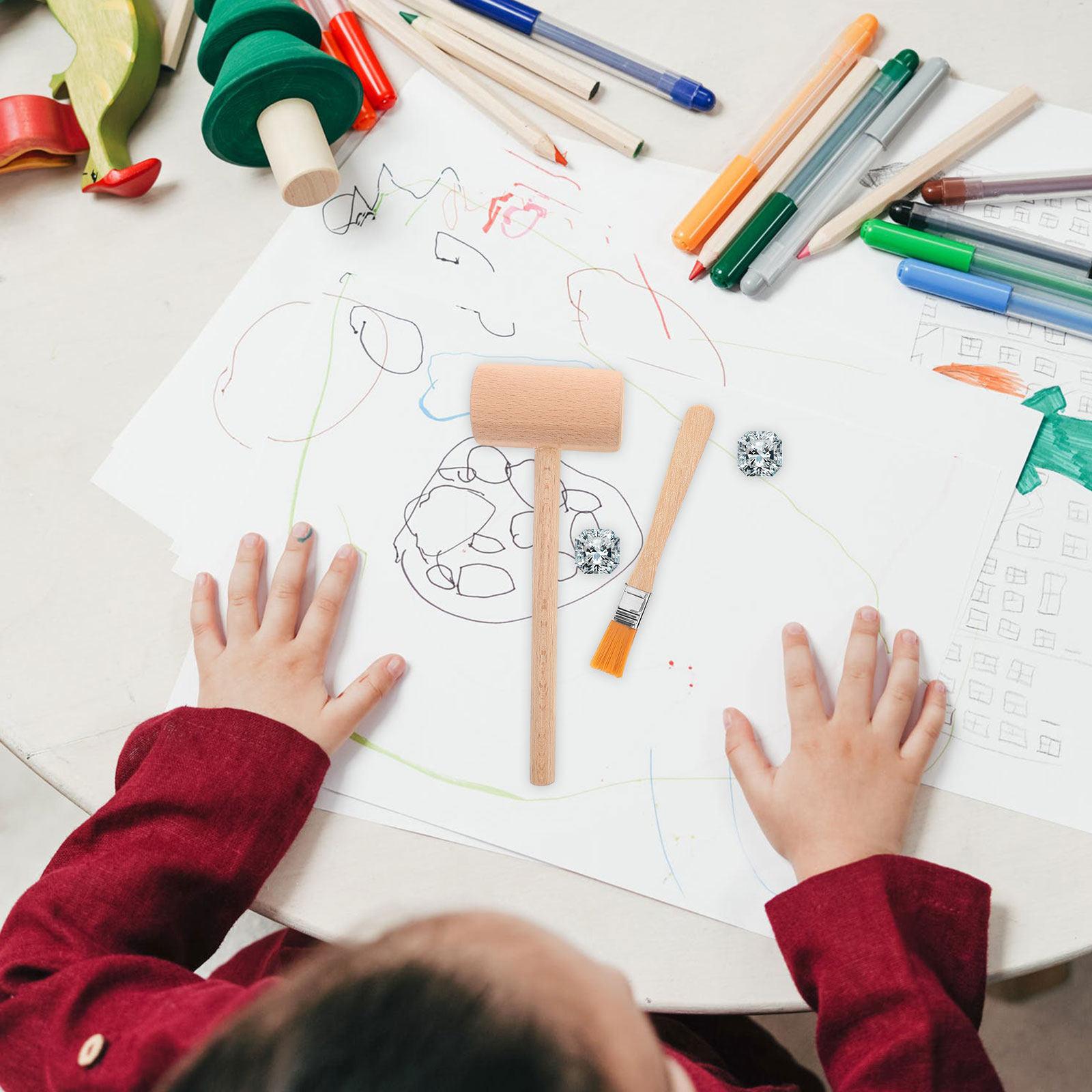 子供向け考古学発掘ツールセット 2個入り 木製発掘キット ハ - Kids Education Tools のレビューと価格