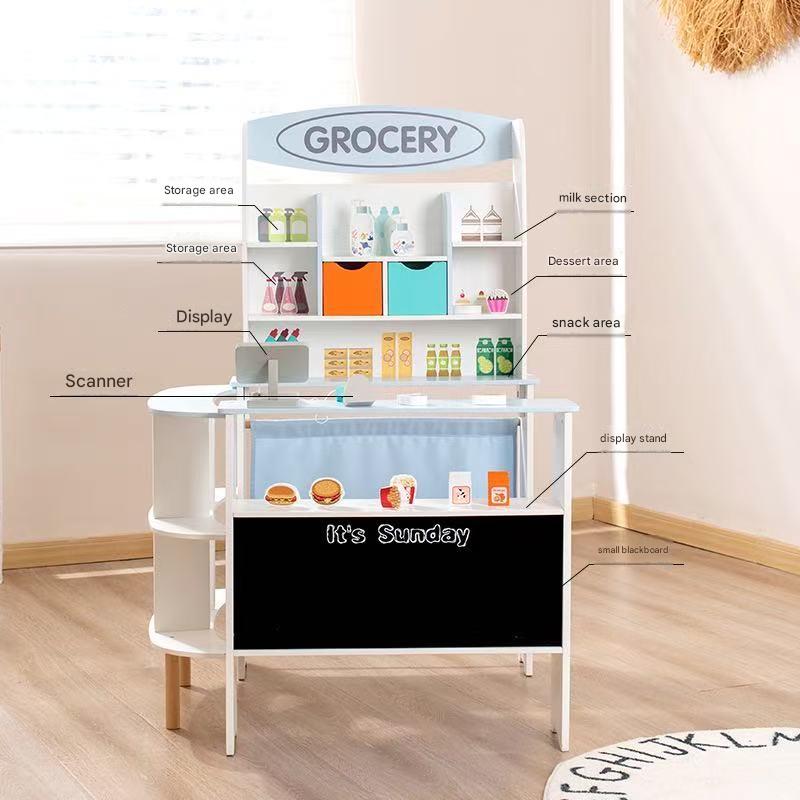 環境に配慮した木製のおもちゃのスーパーマーケットセット。子供 - Kids Education Store のレビューと価格
