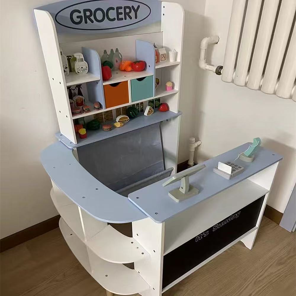 環境に配慮した木製のおもちゃのスーパーマーケットセット。子供 - Kids Education Store のレビューと価格